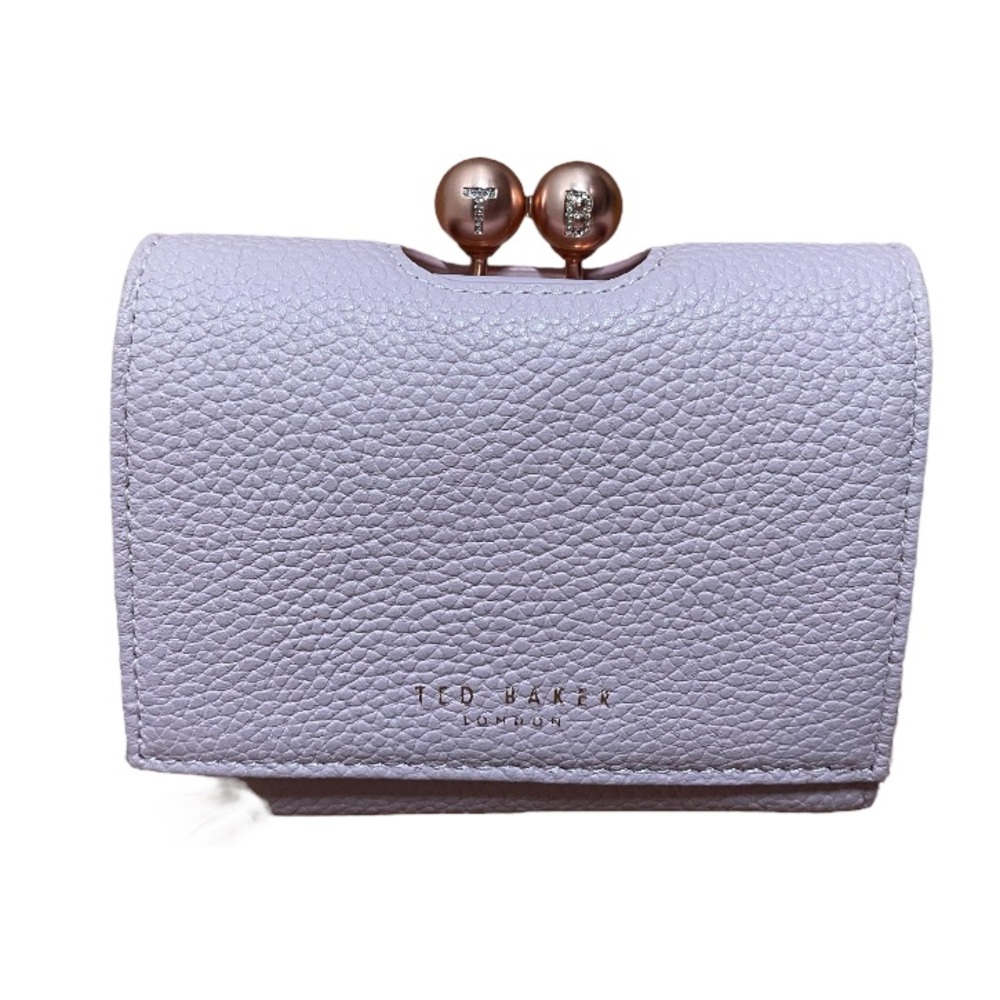 Ted Baker London Maciey Bobble Small Mini Leather Wallet Purse Light Pink